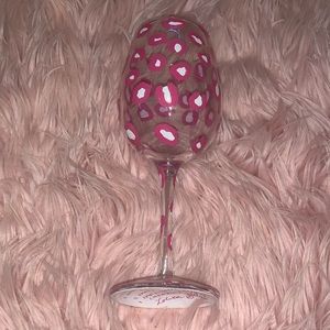 Cheetah Wine Glass